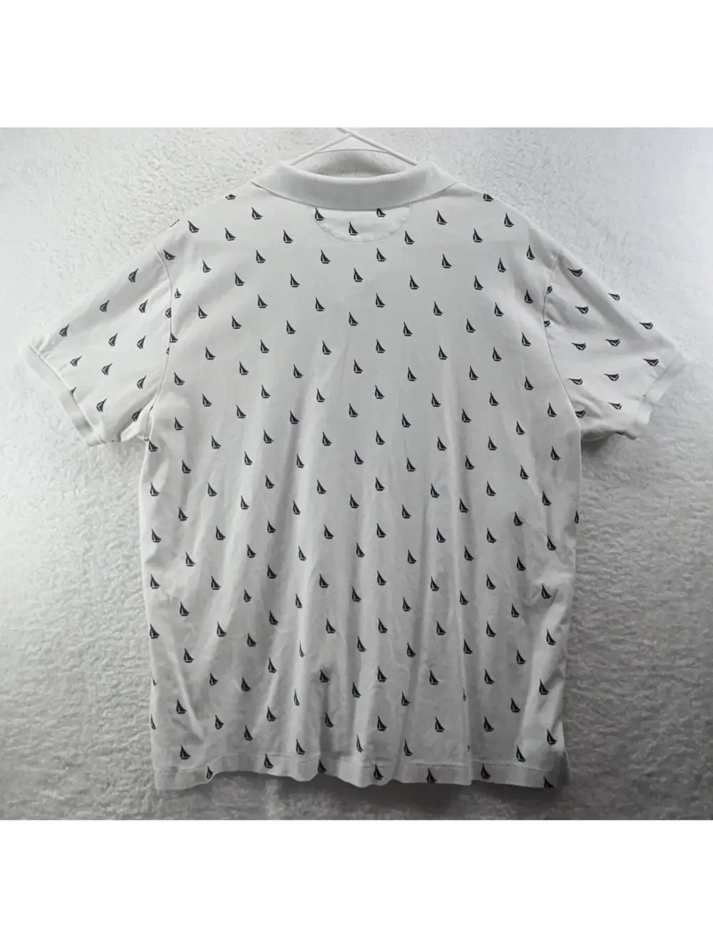 Polo Ralph Lauren Nautical Polo Shirt AOP Sailboat White Mens XL Preppy